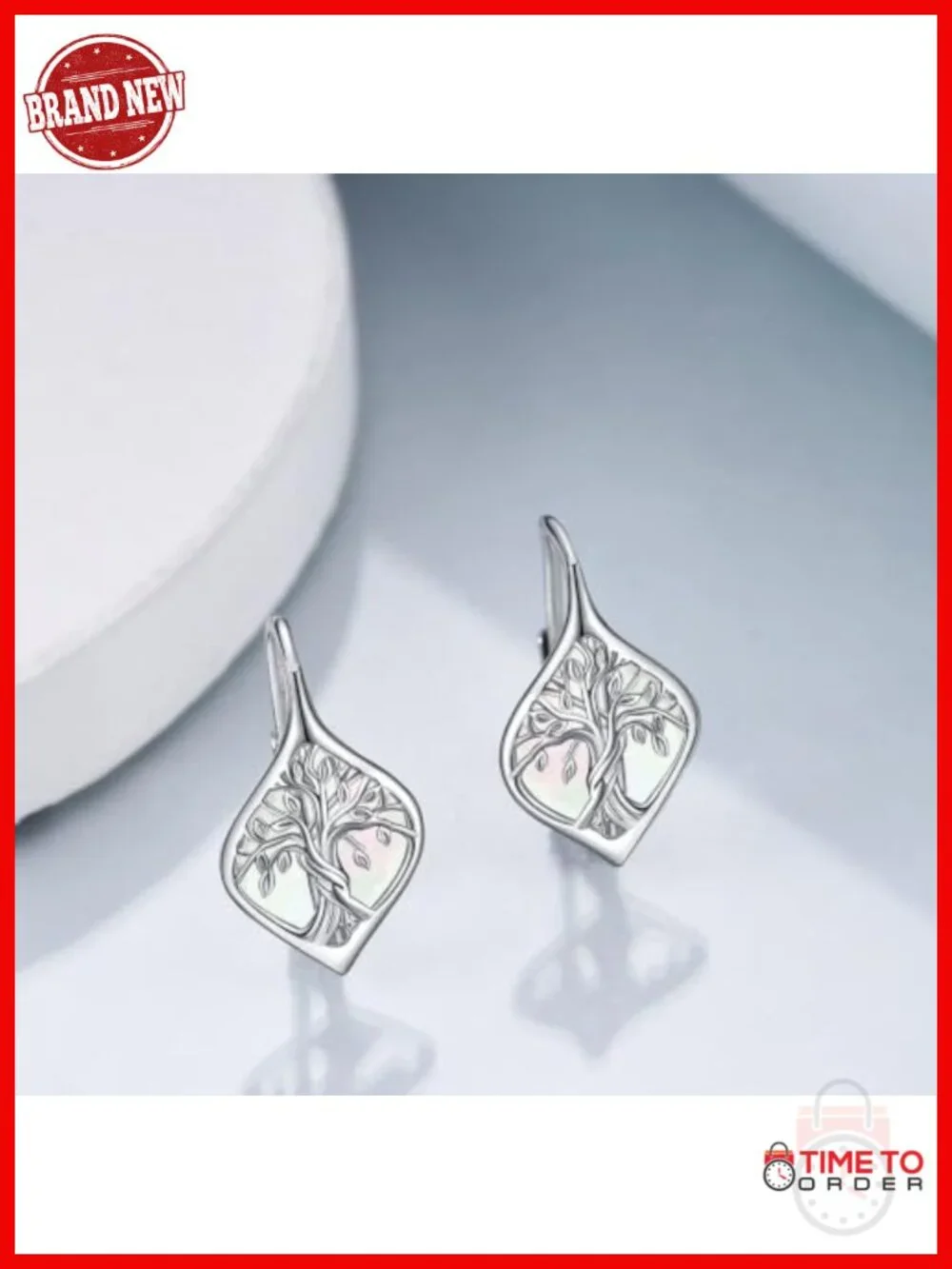925 Sterling Silver Tree of Life Leverback Dangle Drop Earrings